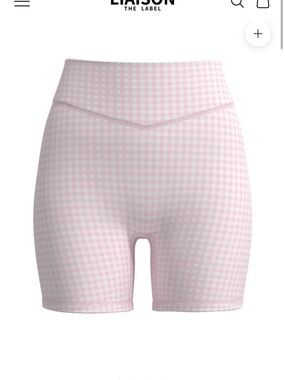 LIASON THE LABEL BRIDGE SHORT - PINK GINGHAM